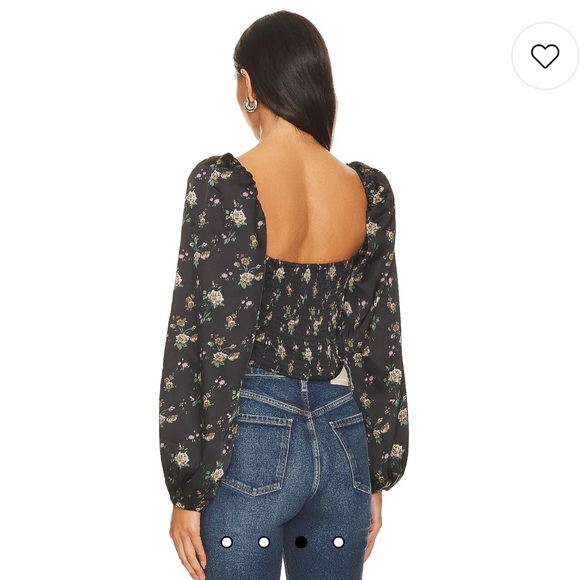 ASTR Josephine Top in Black Floral - Picture 3 of 5